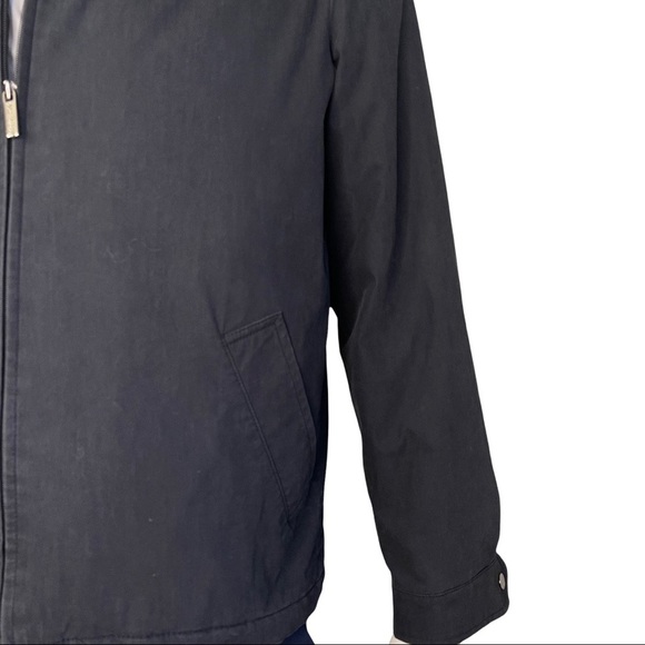 London Fog Men’s Black Full Zip Wool Lined Inner Pockets Bomber Style Ja… - Picture 2 of 14